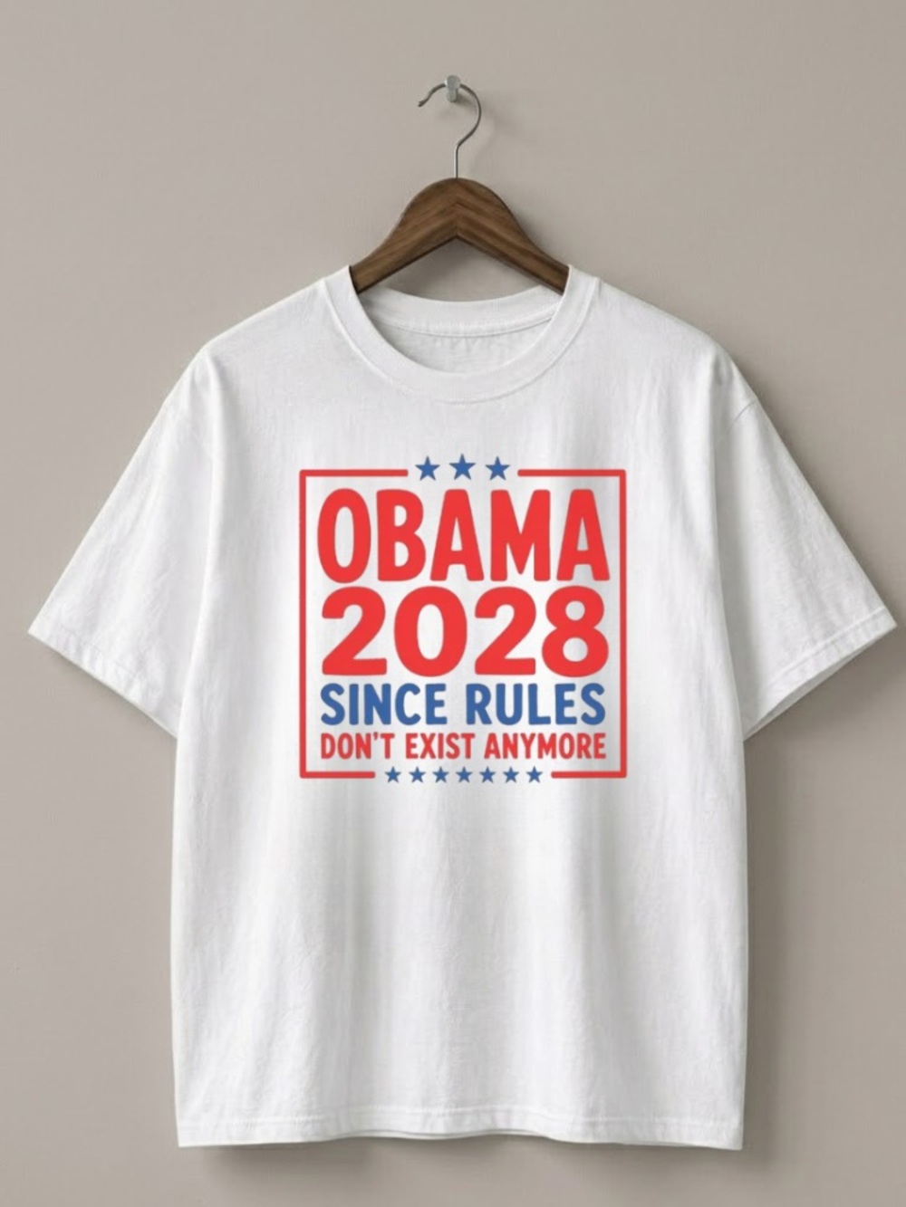 Obama 2028 Since Rules Don’t Exist Funny Political Graphic Tee | Gildan 5000